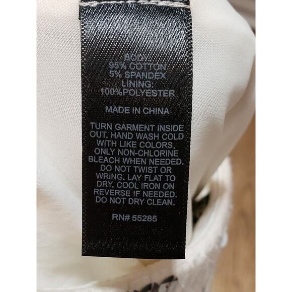 Express Women's White Sequin Lined 100% Polyester Straight & Pencil Skirt PS - Picture 8 of 9